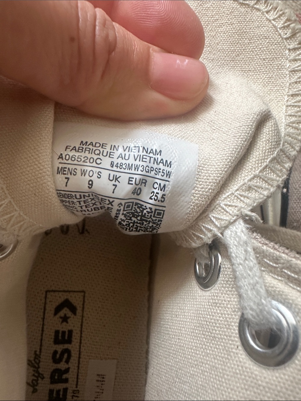 Converse 70s High Top Sneaker in Taupe Canvas with Cream Sole - Picture 4 of 4